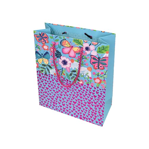 Gift Bag Flowers Assorted Designs Small 18x23x8cm_3 - Theodist
