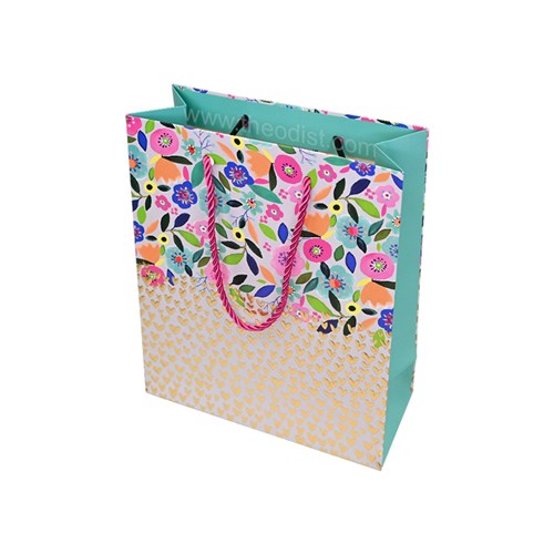 Gift Bag Flowers Assorted Designs Small 18x23x8cm_4 - Theodist