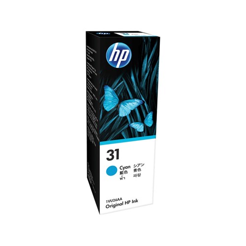 Hp 31 Ink Refill Tank 70mL Cyan 1VU26AA - Theodist
