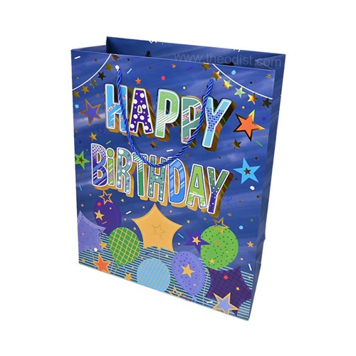 Gift Bag Happy Birthday Assorted Designs Medium 26x32x10cm_2 - Theodist