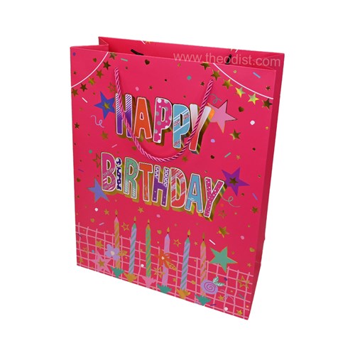 Gift Bag Happy Birthday Assorted Designs Medium 26x32x10cm_3 - Theodist