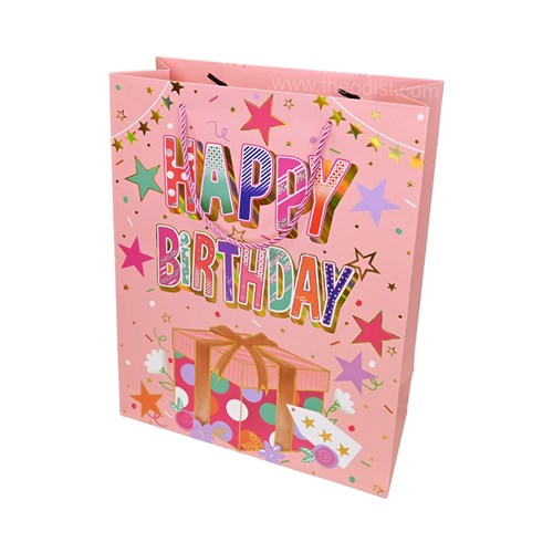 Gift Bag Happy Birthday Assorted Designs Medium 26x32x10cm_4 - Theodist