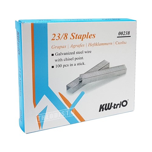 KW-triO 00238 Size 23/8 Staples 1000/Pack - Theodist