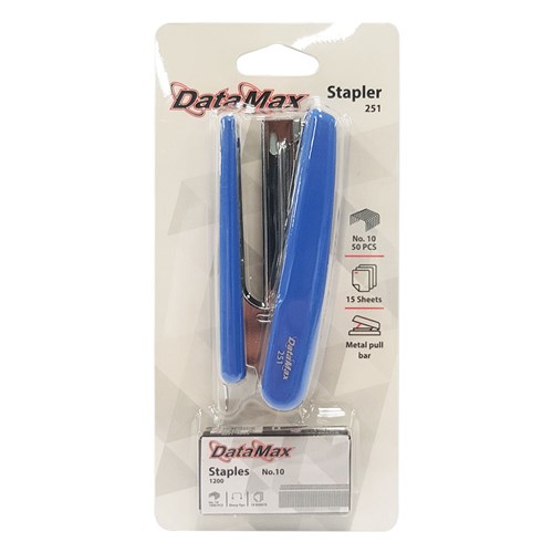 DataMax 251 Stapler with No.10 1000Pcs Staples, Blue_1 - Theodist