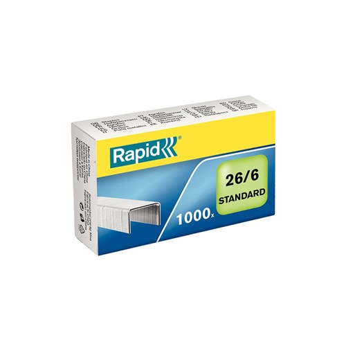 Rapid Staples 26/6 Standard 1000 Pcs/Box - Theodist