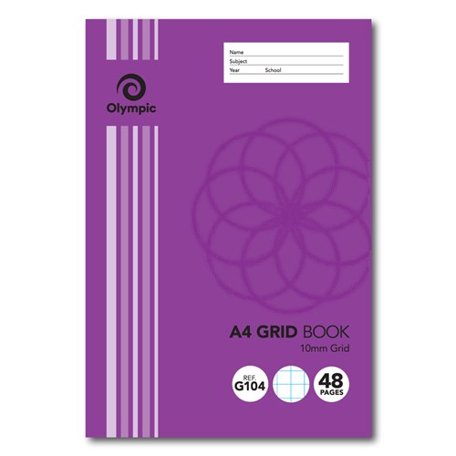 Olympic G104 A4 Grid Book 10mm Grid - Theodist