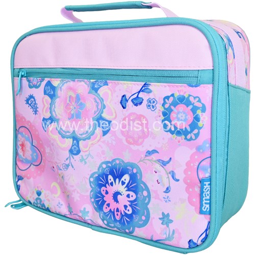 Smash 31812 Insulated Lunch Bag, Pink Floral Design - Theodist