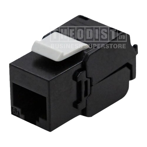 MSS MSSRJ6A/10BK CAT6A RJ45 UTP Keystone Outlet Black Bag 10 - Theodist