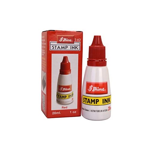 Shiny S-62 Stamp Pad Ink 28mL Red