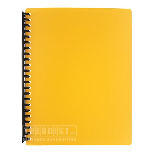 Olympic 34160 A4 Display Books 20 Pages Ribbed/Clear Front_Yellow - Theodist