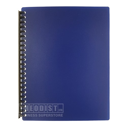 Olympic 34160 A4 Display Books 20 Pages Ribbed/Clear Front_Blue - Theodist