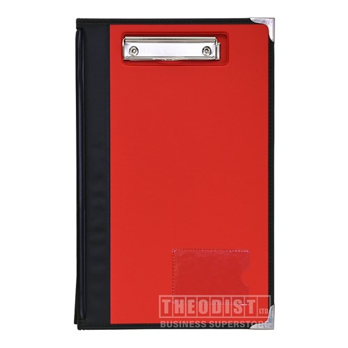 Clipfolder 34235 F/C Deluxe with Cover Blue, Green, Red_RED - Theodist