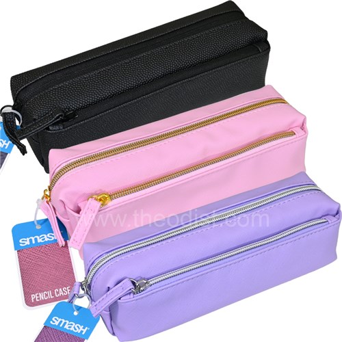 Smash 35024 Pockie Pencil Case, Black, Pink, Purple - Theodist