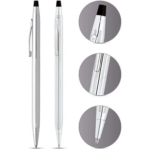 Cross 3502 Classic Century Ballpoint Pen, Lustrous Chrome_2 - Theodist