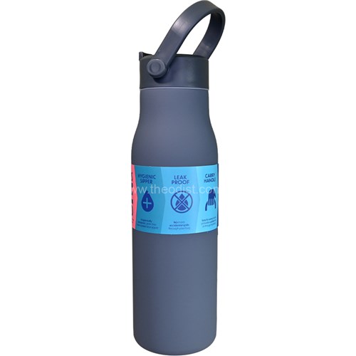 Smash Blue 35068 Double Wall Stainless Steel Slide Sipper Water Bottle 700mL, Up to 40HRS Ice Cold_2 - Theodist