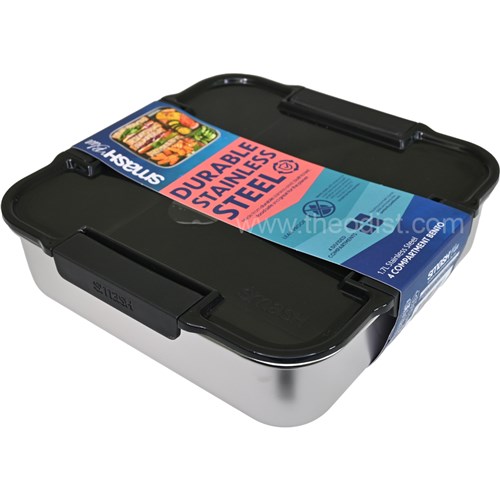Smash Blue 35072 Bento Durable Stainless Steel 4 Compartment Lunch Box 1.7L_1 - Theodist