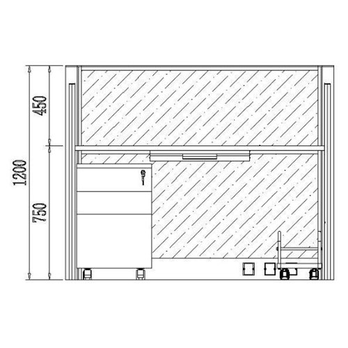 Partitioned Workstations 2 Person Desks 1400x1500mm_3 - Theodist