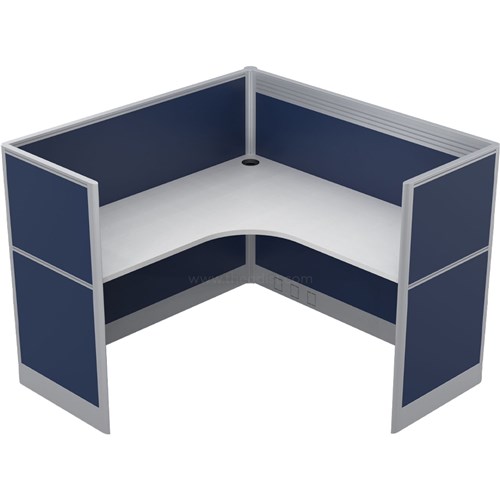 Partitioned Workstations 1 Person Complete Desk 1500x1500mm - Theodist