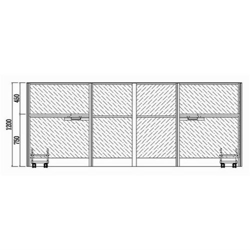 Partitioned Workstations 2 Person Complete Desks 1500x3000mm_1 - Theodist