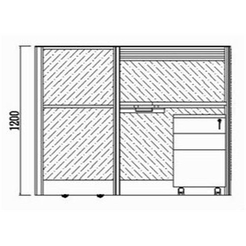 Partitioned Workstations 2 Person Complete Desks 1500x3000mm_2 - Theodist