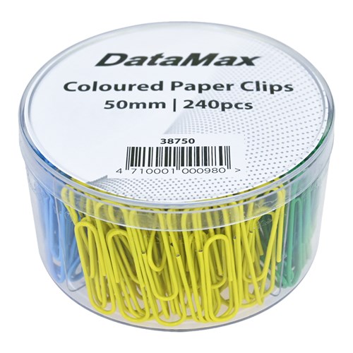 DataMax 38750 Paper Clips Coloured 50mm 240 Pack_1 - Theodist