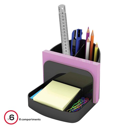 Deflecto 38904 Dlx Desk Organizer, Black_2 - Theodist