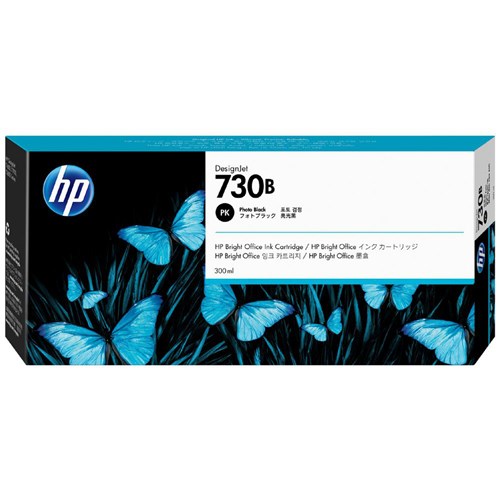 HP 730B Ink Cartridge, Photo Black Design, 300mL, Jet-T1700, New SD Pro MFP, T1600, T2600 - Theodist