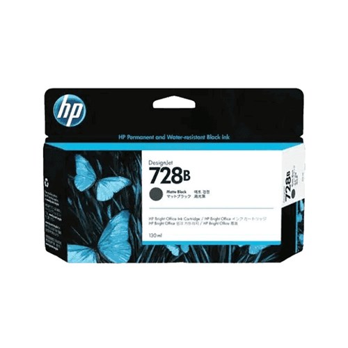 Hp 728 130ML Ink Cartridge Black 3WX26A - Theodist
