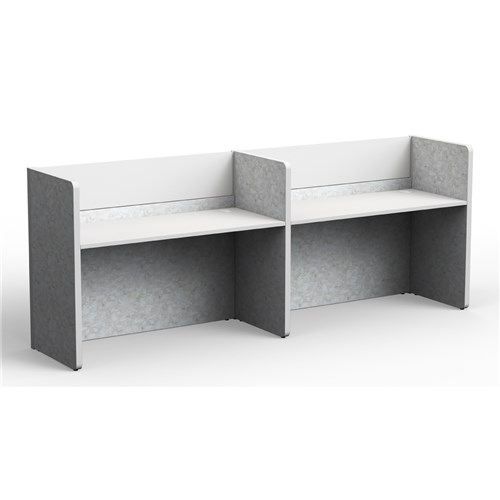 Partitioned Workstations 2 Men Side by Side 2800x700x1200mm - Theodist