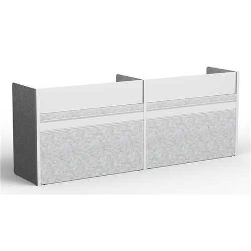 Partitioned Workstations 2 Men Side by Side 2800x700x1200mm_1 - Theodist