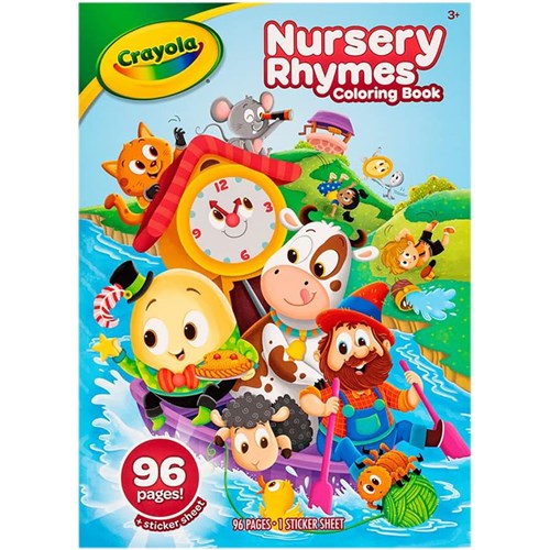Crayola Color & Sticker Book Nursery Rhymes 96 Pages - Theodist