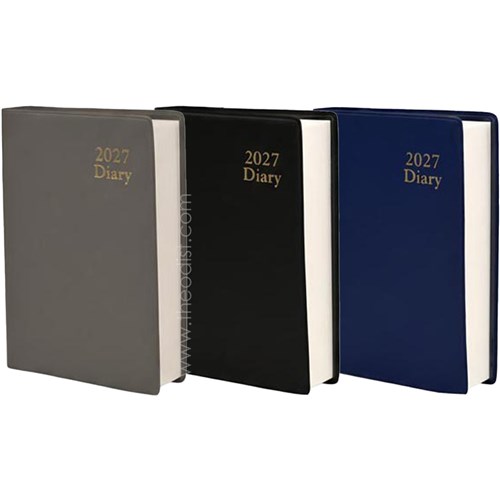 Dats Carnegie 2027 Diaries 74189, Black, Blue, Grey, Day to Page - Theodist