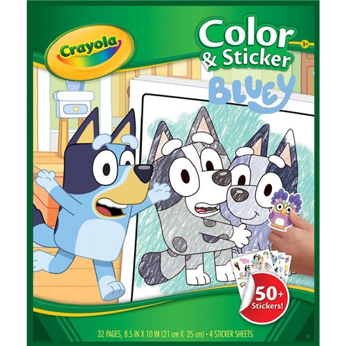 Crayola Color & Sticker Book Bluey 32 Pages + 4 Sticker Sheets - Theodist