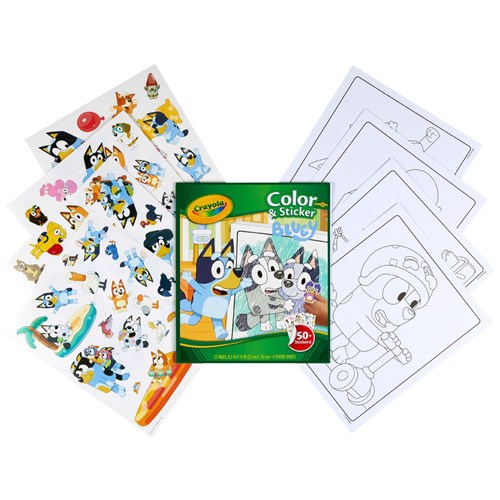 Crayola Color & Sticker Book Bluey 32 Pages + 4 Sticker Sheets_1 - Theodist
