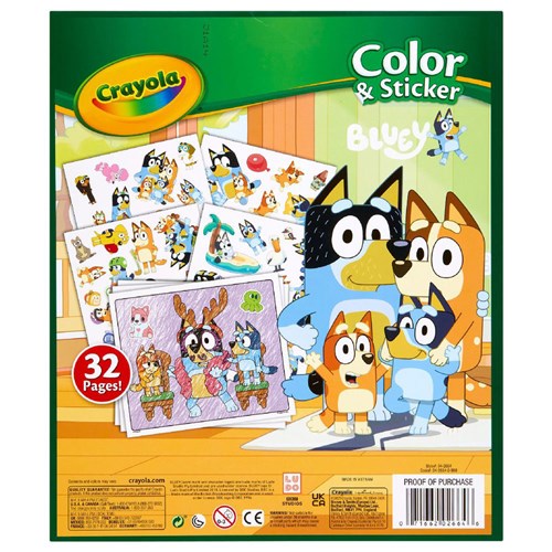 Crayola Color & Sticker Book Bluey 32 Pages + 4 Sticker Sheets_2 - Theodist
