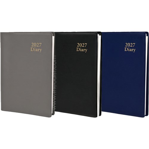Dats Carnegie 2027 Diaries 74188 Black, Blue, Grey, Week to View - Theodist