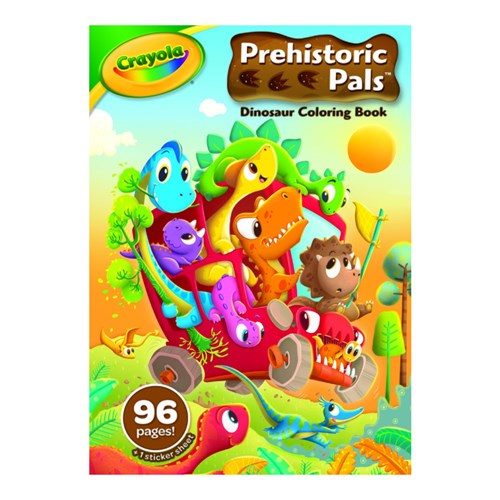 Crayola Prehistoric Pals Dinosaur Colouring Book 96 Pages - Theodist