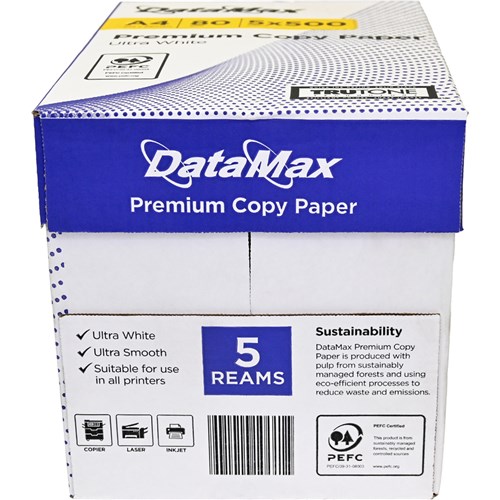 DataMax Premium Copy Paper Ultra White A4 80GSM 5 Reams/Box_1 - Theodist