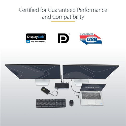 Startech.com Dual-4k Universal Docking Station USB-C 3.0 Displayport & HDMI 100W PD 3.0_1 - Theodist