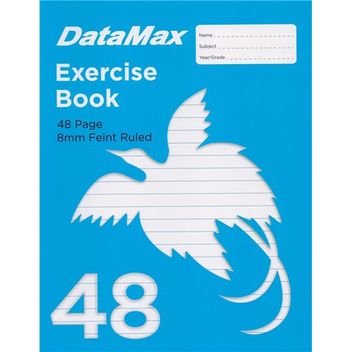 DataMax 48P Exercise Book 48 Page 8mm Feint Ruled, Blue - Theodist