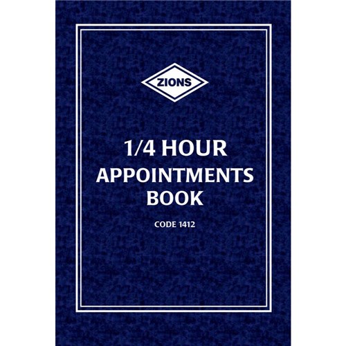 Zions 1412 ¼ Hour Appointment Book - Theodist