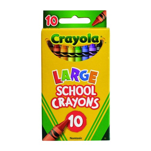 Crayola 52-100A Large School Crayons 10 Pack - Theodist