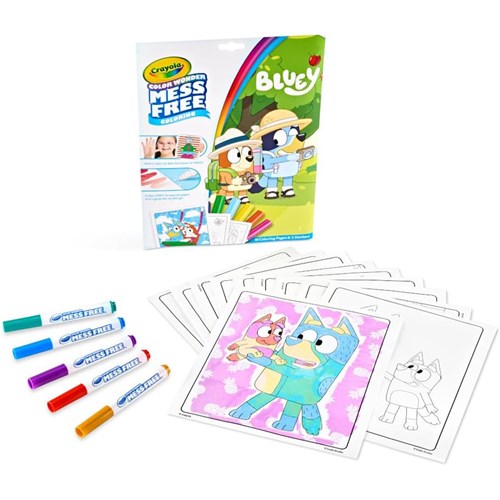 Crayola 752805 Bluey Color Wonder Mess Free Coloring Pages & 5 Coloured Markers 18 Pack 3+_1 - Theodist