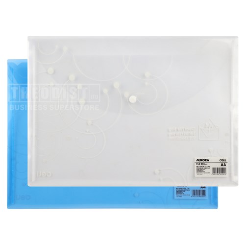 Deli 5502 Clear File Bag A4 Aurora - Theodist