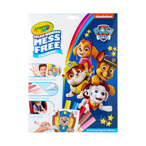 Crayola Color Wonder PAW Patrol Coloring Pages Set - Theodist