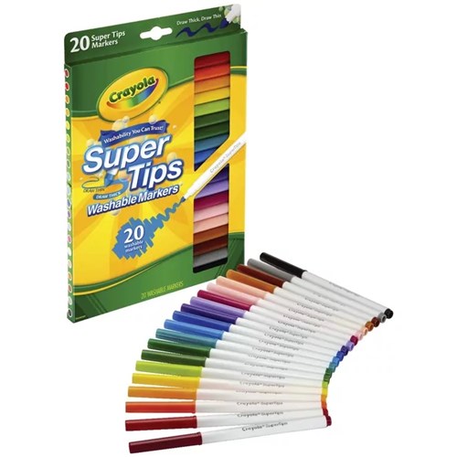 Crayola Super Tips Washable Markers 20 Packs_1 - Theodist