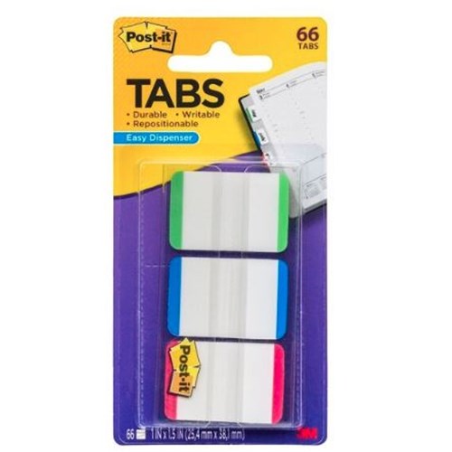 Post-it 686L-GBR 66 Tabs 25.4x38.1mm - Theodist