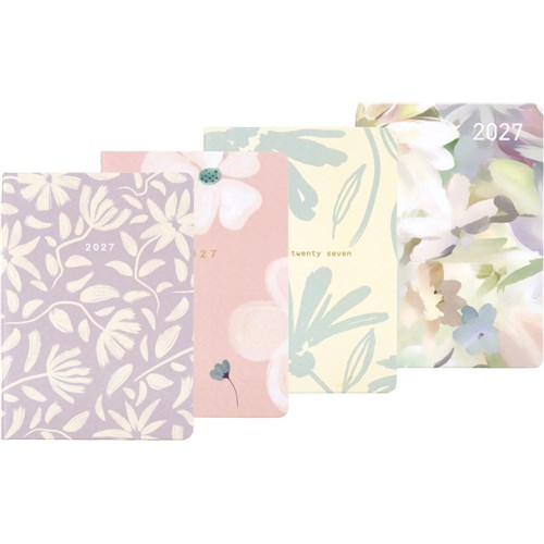 Dats 74100 2027 Diary Day To Page A5 2027 Assorted Floral Designs Foil - Theodist