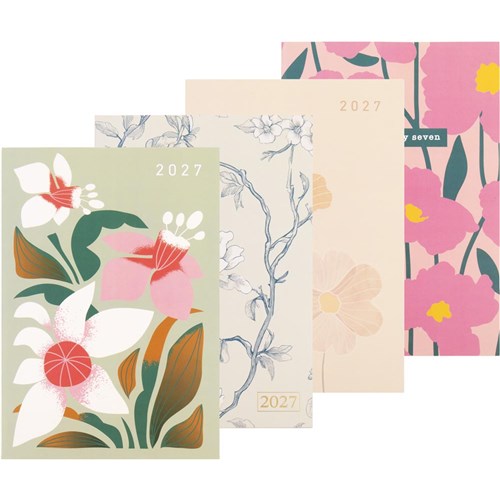 Dats 74143 2027 Fashion Diaries Week To View A6 Assorted Floral Design - Theodist