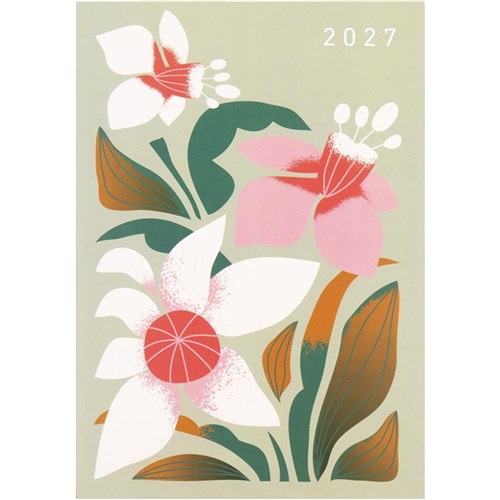 Dats 74143 2027 Fashion Diaries Week To View A6 Assorted Floral Design - Theodist